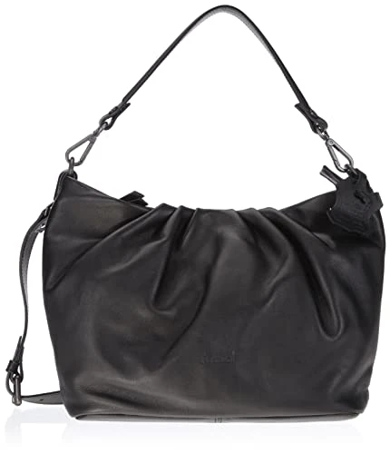 Women's Echtleder Real Leather Shoulder Bag_3-000510, 0000 Schwarz, Normal