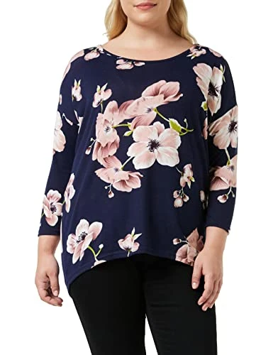 Women's Elcos 4/5 AOP Top JRS Noos Blouse, Multicoloured (Night Sky AOP:Flower Print), 38