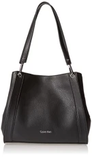 Women's Ellie Novelty Triple Compartment Shoulder Bag, Black/Silver Combo, One Size