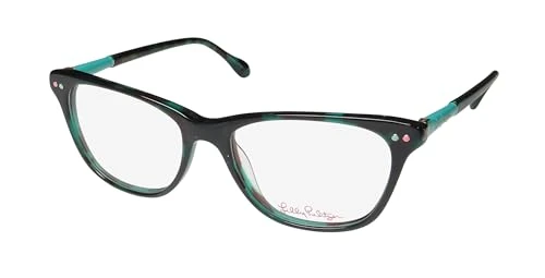 Women's Ellis Green Tortoise 50 Eyeglasses, Size 50-16-135 B37