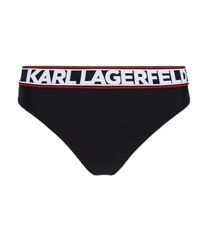 Women's Elongated Logo Bikini Bottoms, White, S