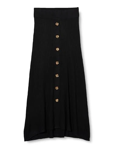 Women's Elotus High Waisted Midi Knit Skirt, 9000 Black, S