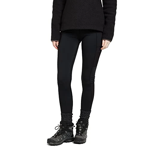 Womens Embira Softshell Leggings, Comfortable Fit, Breathable Pants, Black, 10 EU