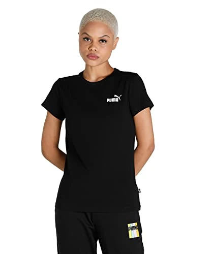 Womens ESS Small Logo Tee, Black, S