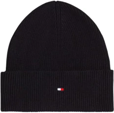 Women’s Essential Flag Knitted Beanie with Logo, Black (Black), One Size Women’s Essential Flag Knitted Beanie with Logo, Black (Black), One Size