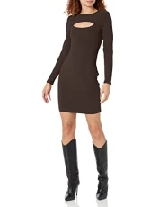 Women's Essential Long Sleeve Lana Dress, New Java, L Women's Essential Long Sleeve Lana Dress, New Java, L