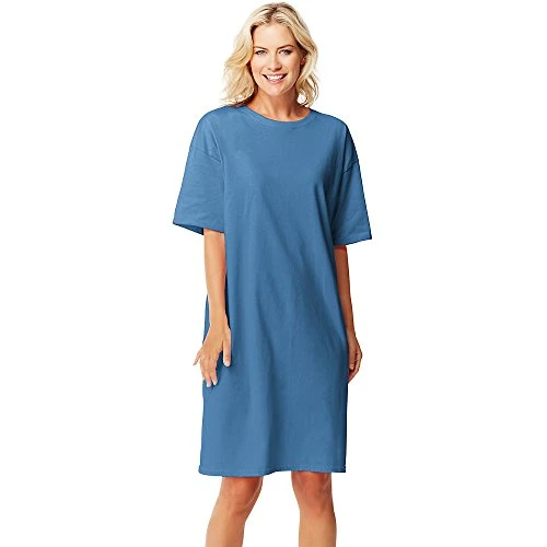 Women's Essential Wear Around Nightshirt, Denim Blue, One Size