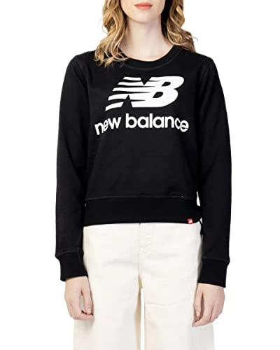 Women's Essentials Crew Neck Sweatshirt, Black 20, XS