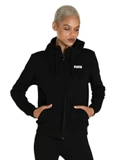 Womens Essentials Full-Zip Hoodie Black L Womens Essentials Full-Zip Hoodie Black L