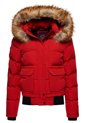 Women's Everest Bomber Jacket, High Risk Red, L (Size:14)