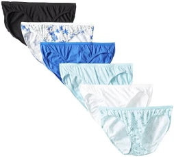 Women's Eversoft Cotton Bikini Underwear, Tag Free & Breathable, Cotton - Colors May Vary, 6 Women's Eversoft Cotton Bikini Underwear, Tag Free & Breathable, Cotton - Colors May Vary, 6