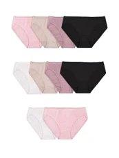Women's Eversoft Cotton Bikini Underwear, Tag Free & Breathable Style, Cotton-10 Pack-Assorted Neutrals, 7 Women's Eversoft Cotton Bikini Underwear, Tag Free & Breathable Style, Cotton-10 Pack-Assorted Neutrals, 7