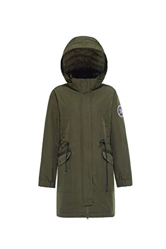 Women's Everyday Parka Style Hooded Down Jacket Lt Green