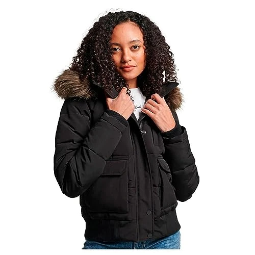 Womens Evrst Bomber Jacket Black M