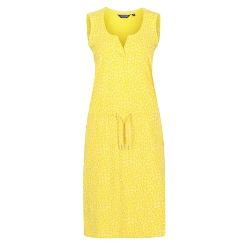 Womens Fahari Dress Maize Yellow Ditsy XXL