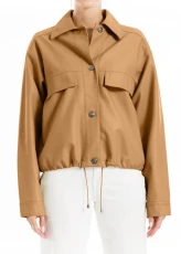 Women's Fashion Everyday Casual Long Sleeve Faux Leather Short Outerwear Jacket Blazer, Cognac, XS Women's Fashion Everyday Casual Long Sleeve Faux Leather Short Outerwear Jacket Blazer, Cognac, XS