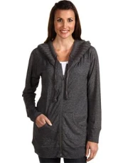 Womens Fastyc Fleece Cardigan, Charcoal/Grey, XX-Small