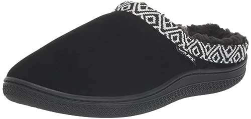 Women's Faux Suede Clog, Black, X-Large UK