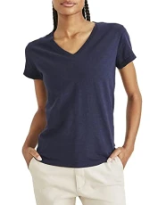Women's Favorite V-Neck TEE, Navy Blazer, S