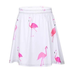 Women's Flamingo Print Flared Midi Skirts Skater Tennis Dress Swing Party Prom Skirt Pink&White XS Women's Flamingo Print Flared Midi Skirts Skater Tennis Dress Swing Party Prom Skirt Pink&White XS