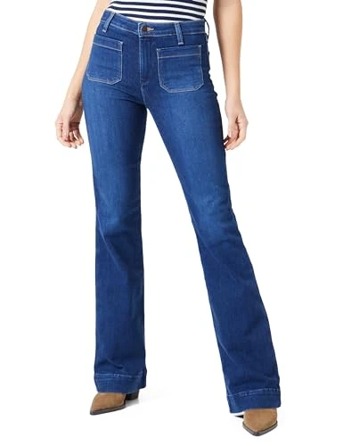 Women's Flare Jeans, Dark Wash, 32W x 32L