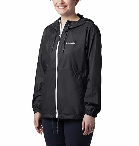 Women's Flash Forward Windbreaker Lightweight Windbreaker Jacket, Black, Size XL