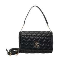 Women's Flawless Flap Convertible Crossbody Bag, Heart Quilted Liquorice, One Size Women's Flawless Flap Convertible Crossbody Bag, Heart Quilted Liquorice, One Size