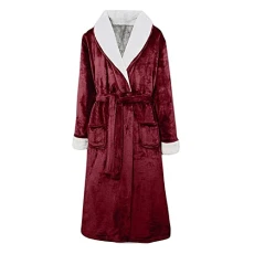 Women's Fleece Dressing Gown Fashion Plus Size Color Block Thickened Hooded Bathrobe Autumn Winter Super Soft Warm Plush Robes Nightgown Loungewear S-5XL Women's Fleece Dressing Gown Fashion Plus Size Color Block Thickened Hooded Bathrobe Autumn Winter Super Soft Warm Plush Robes Nightgown Loungewear S-5XL