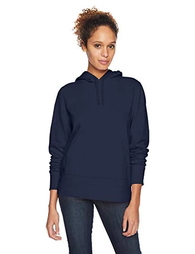 Women's Fleece Pullover Hoodie (Available in Plus Size), Navy, S