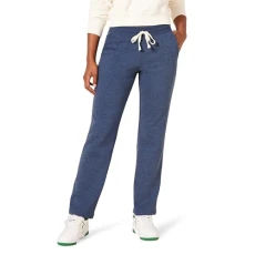 Women's Fleece Straight-Leg Jogging Bottoms (Available in Plus Size), Navy Heather, XS Women's Fleece Straight-Leg Jogging Bottoms (Available in Plus Size), Navy Heather, XS