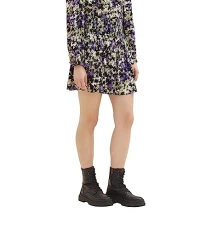 Women's Floral Mini Skirt, 32418-lilac Green Flower Print, XL Women's Floral Mini Skirt, 32418-lilac Green Flower Print, XL