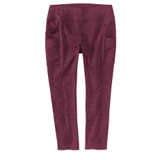 Women's Force Fitted Lightweight Ankle Length Legging, Bordeaux/Dry Rose, 1X Women's Force Fitted Lightweight Ankle Length Legging, Bordeaux/Dry Rose, 1X