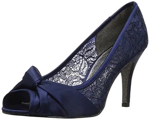 Women's Francesca Pump, Indigo Satin, 6 UK