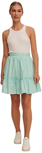 Women's Frill Detail Skirt, Turquoise, 12 UK
