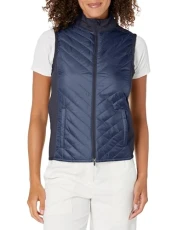 Women's Frost Quilted Vest, Navy Blazer, XXL