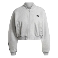 Womens Future Icons 3 Stripes Bomber Jacket Med Grey Heather L
