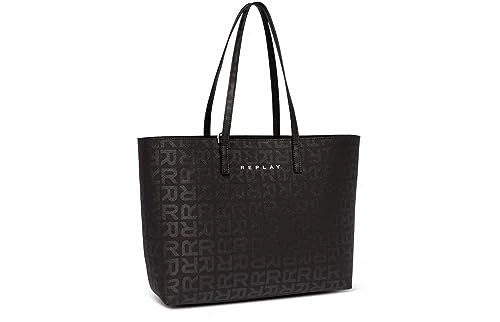 Women's Fw3553 Shoulder Bag, 1569 Black + Brown Cocoa, L 35 X H 27 X D12 CM