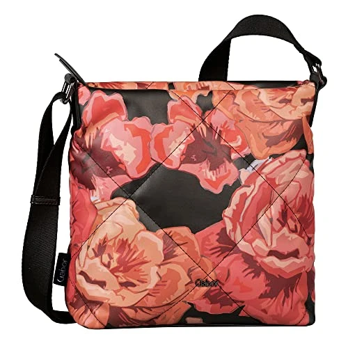 Women's Gabor Natali Shoulder Crossbody Bag Medium, Flower Black, M