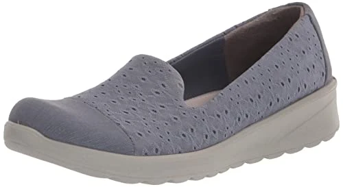 Women's Galaxy Slip-on Loafer, Folkstone Blue Eyelet, 5 UK