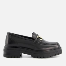 Womens Gallagher Leather Loafers - Black