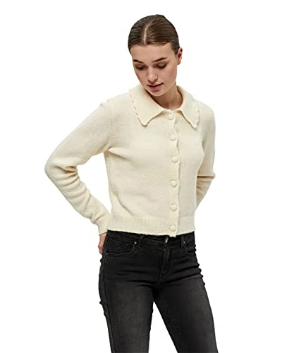 Women's Gea Collar Cardigan, 0011 Gardenia, S