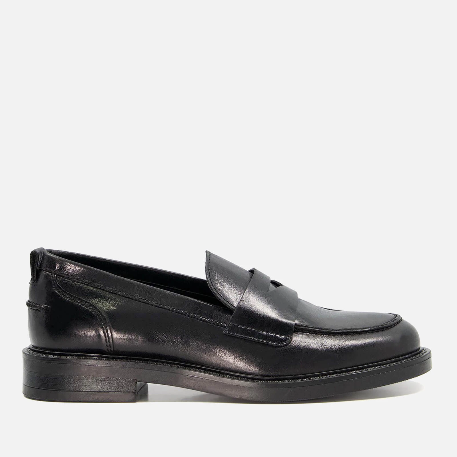 Womens Geeno Leather Penny Loafers - UK - Black
