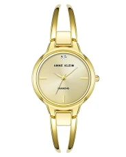 Women's Genuine Diamond Dial Bangle Watch - Gold