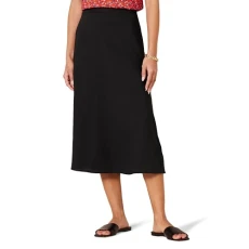 Women's Georgette Midi-Length Skirt, Black, 14-16 Women's Georgette Midi-Length Skirt, Black, 14-16