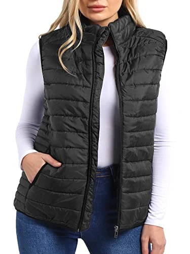 Womens Gilet Bodywarmer Jacket Quilted Waistcoat Plus Sizes