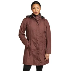 Women's Girl on the Go Trench Coat, Redwood, XXL