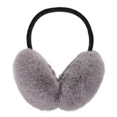 Womens Girls Winter Fashion Adjustable Faux Fur EarMuffs Ear Warmers (Gray),One Size