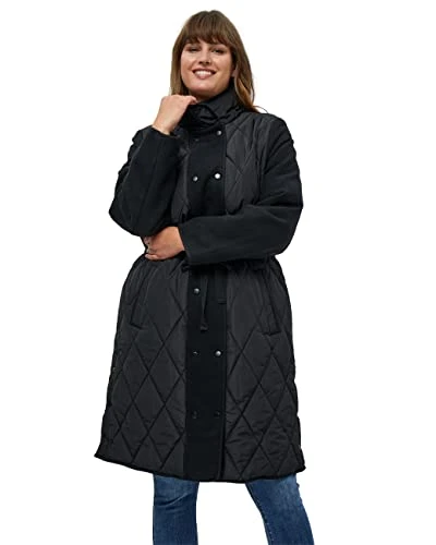 Women's Glorianna Padded Curve Autumn Coat | Size 24, 9000 BLACK