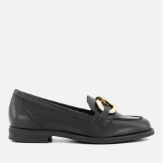 Womens Goddess Leather Loafers - UK - Black