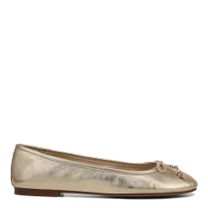 Womens Gold Felicia Luxe Ballet Pumps